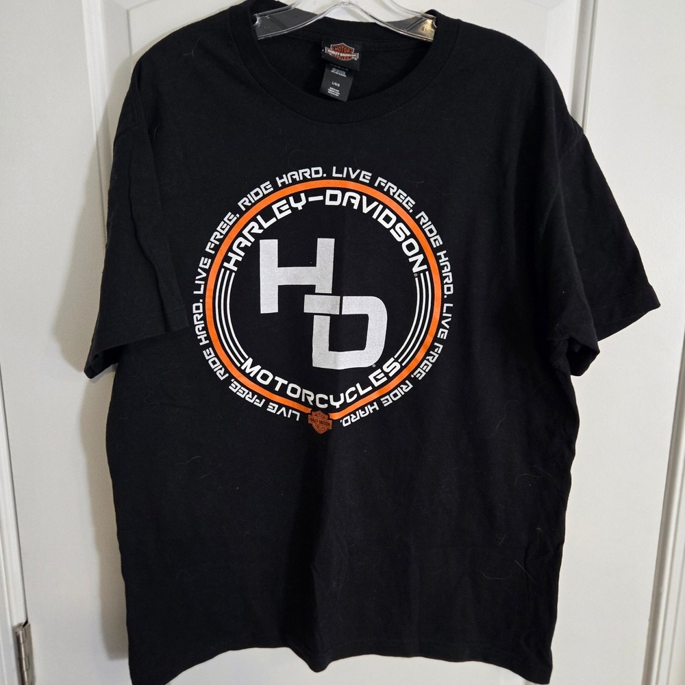 Harley Davidson Orlando Florida Shirt Large Black HD Motorcycles Biker Graphic